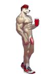  animated anthro canid canine canis clothing footwear frat_boy humanoid male mammal muscular red_solo_cup sanctioned13 shoes solo videogame_character wolf 