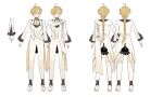  1boy aether_(genshin_impact) ahoge blonde_hair blush braid commentary_request formal frilled_sleeves frills full_body genshin_impact highres jacket jewelry long_sleeves ring scarf simple_background standing suit tabibitowayo wedding_ring white_background white_suit yellow_eyes 