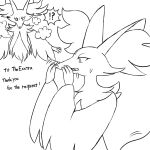  1:1 2022 3_fingers ?! after_transformation anthro bodily_fluids cloud confusion delphox digital_drawing_(artwork) digital_media_(artwork) ear_tuft english_text eyelashes fangs fingers generation_6_pokemon hi_res holding_snout implied_transformation long_ears looking_down monochrome neck_tuft nintendo open_mouth pokemon pokemon_(species) side_view speech_bubble sweat sweatdrop tail teeth text transformation tuft tyogebou 