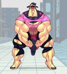  abs absurd_res anthro big_muscles big_penis black_body black_bottomwear black_clothing black_fur black_penis black_shorts bottomwear clothing flexing fur generation_2_pokemon genitals growth hi_res huge_muscles huge_pecs huge_penis male multicolored_body multicolored_fur muscle_growth muscular muscular_anthro muscular_arms muscular_legs muscular_male muscular_thighs nintendo parttimeyeen_(artist) penis pink_clothing pink_shirt pink_topwear pokemon pokemon_(species) pose red_body red_fur shirt shorts solo tan_body tan_fur thick_thighs tight_clothing topwear torn_clothing typhlosion 