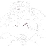  2023 anthro balls belly big_belly canid canine canis domestic_dog erection genitals hi_res kemono male mammal moobs nipples overweight overweight_male penis solo suishou0602 
