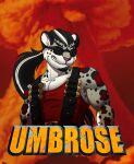  anthro badge blazepanda bloopanda clothing duke_nukem duke_nukem_(series) explosion eyewear felid hi_res male mammal pantherine shirt snow_leopard solo sunglasses tank_top topwear umbrose 