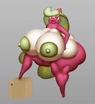  absurd_res anthro areola big_areola big_breasts big_butt bimbo_lip box breasts butt container curvy_figure female fyeuwuw generation_7_pokemon green_areola green_body green_nipples hi_res hourglass_figure huge_areola huge_breasts huge_butt hyper hyper_areola hyper_breasts hyper_butt hyper_lips hyper_nipples lips nintendo nipples pink_body pokemon pokemon_(species) red_lips solo standing_on_object thick_lips thick_thighs tsareena 
