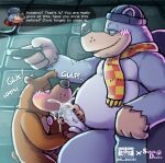  2023 absurd_res anthro anthro_on_anthro anthro_penetrated anthro_penetrating anthro_penetrating_anthro ball_fondling balls banjo-kazooie banjo_(banjo-kazooie) beanie bear belly big_dom_small_sub big_penis blush bodily_fluids boggy_(banjo-kazooie) bowserboy101 chair cheating_husband claws clothing collaboration controller cum cum_in_mouth cum_inside cum_on_face cum_on_hand cum_on_partner cum_on_penis cum_on_self cum_splatter dialogue dominant drinking drinking_cum el_booki english_text erection eyebrows fellatio fondling fur furniture genital_fluids genitals handjob handjob_while_penetrating hat headgear headwear hi_res holding_controller holding_object humanoid_genitalia humanoid_penis infidelity inside jewelry kneeling male male/male male_penetrated male_penetrating male_penetrating_male mammal narrowed_eyes necklace nude oral oral_penetration orgasm overweight overweight_anthro overweight_male penetration penile penis polar_bear rareware remote_control scarf sex shallow_penetration side_view sitting size_difference smaller_penetrated smile sound_effects text tuft tv_remote url ursine watermark 