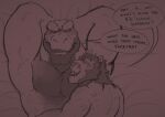  2022 alternate_version_at_patreon alternate_version_at_source anthro bed bodily_fluids breath dialogue digital_media_(artwork) dinosaur duo eyebrows felid fur furniture hair hands_behind_head hi_res lion looking_at_another looking_up lying lying_on_another lying_on_bed maku_(burrserk) male male/male mammal muscular muscular_anthro muscular_male nipples on_back on_bed on_top orion_(xeoniios) pantherine panting raised_eyebrow reptile scalie scar simple_background speech_bubble sweat teeth teeth_showing text theropod tyrannosaurid whiskers xeoniios 