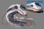  ambiguous_gender barbel_(anatomy) crowfangs dragon eastern_dragon feral hi_res how_to_dragon_your_train hybrid ice_(train) living_machine living_train living_vehicle locomorph locomotive machine siemens_ag siemens_velaro solo tongue tongue_out train vehicle white_body 
