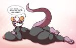  american_opossum anthro areola big_areola big_breasts big_butt big_nipples breasts butt didelphid female fur genitals grey_body grey_fur hi_res hindpaw huge_areola huge_breasts huge_butt huge_hips huge_nipples huge_thighs hyper larikane looking_at_viewer lying lying_on_breasts mammal marsupial nipples nude on_front paws peachie_(peachbumz) pussy simple_background solo speech_bubble tail text thick_thighs trans_(lore) trans_woman_(lore) white_body white_fur wide_hips 