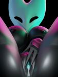  3d_(artwork) after_sex areola black_body bodily_fluids breasts close-up cum cum_from_pussy cum_in_pussy cum_inside digital_media_(artwork) female genital_fluids genitals hi_res hollow_knight hornet_(hollow_knight) kompakt looking_at_viewer nipples plump_labia pussy solo spread_legs spread_pussy spreading team_cherry 