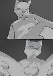  anthro balls genitals greyscale group hi_res looking_at_viewer male male/male monochrome patreon_artist patreon_username penis sketch smile smirk smirking_at_viewer stampmats 