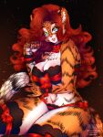  accents aishin anthro black bow_(disambiguation) clothing crimson female fur hi_res invalid_tag lingerie painted painterly smile solo tigress_(disambiguation) 