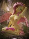  3d_(artwork) absurd_res animal_genitalia animal_penis anthro anthrofied big_breasts breasts crossgender digital_media_(artwork) equid equine equine_genitalia equine_penis fluttershy_(mlp) friendship_is_magic ftg_crossgender fti_crossgender genitals gynomorph hasbro hi_res intersex mammal my_little_pony pegasus penis solo steamyart wings 