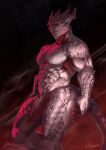  abs absurd_res anthro artist_name baldur&#039;s_gate baldur&#039;s_gate_3 balls biceps bottomwear claws clothing digital_media_(artwork) dragonborn_(dnd) dungeons_and_dragons fog front_view genitals hasbro hi_res horn humanoid_genitalia looking_at_viewer male muscular muscular_male muscular_thighs nude open_mouth pecs penis red_eyes sacorxi scales scalie serratus shadow solo spikes spikes_(anatomy) staff standing tail teeth the_dark_urge_(baldur&#039;s_gate) triceps vein veiny_penis white_body white_scales wizards_of_the_coast 