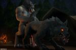  2022 3:2 3d_(artwork) all_fours anal anal_penetration animal_genitalia animal_penis anthro anthro_on_feral anthro_penetrating anthro_penetrating_feral averyhyena balls bestiality big_penis blizzard_entertainment campfire canid canine canine_genitalia canine_penis canis digital_media_(artwork) doggystyle duo erection feral feral_penetrated from_behind_position genitals hi_res interspecies knot looking_pleasured male male/male male_on_feral male_penetrated male_penetrating male_penetrating_male mammal nude outside paws penetration penis public public_sex sex source_filmmaker standing tent tongue tongue_out warcraft were werecanid wolf worg worgen 