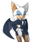  2015 anthro bat blue_eyes clothing eyeshadow female fur gloves handwear looking_at_viewer low_res makeup mammal membrane_(anatomy) membranous_wings narrowed_eyes necktie rouge_the_bat sega simple_background solo sonic_the_hedgehog_(series) suit weon1119 white_background white_body white_fur wings 