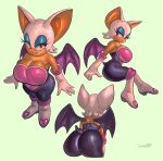  anthro armor bat big_breasts big_butt bodysuit boots breastplate breasts butt cleavage clothed clothing eyeshadow female footwear fur gloves handwear hi_res legwear lipstick makeup mammal rouge_the_bat sega sitting skinsuit smile sonic_the_hedgehog_(series) swordydawordy thigh_boots thigh_highs tight_clothing white_body white_fur wings 