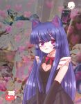  absurdres blue_hair bow furude_rika highres higurashi_no_naku_koro_ni maid nipa~ non-web_source pink_bow purple_eyes 