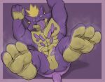  amped_toxtricity anthro bragotiger feet generation_8_pokemon hi_res male muscular muscular_anthro muscular_male nintendo pokemon pokemon_(species) slit solo tongue tongue_out toxtricity 