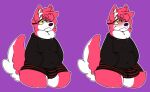  2016 anthro belly big_bulge biped black_clothing blush blush_lines bulge canid canine canis clothed clothing dogfluid domestic_dog erection erection_under_bottomwear erection_under_clothing eyewear fur glasses hair iko male mammal multicolored_body multicolored_ears multicolored_fur red_body red_clothing red_ears red_fur red_hair red_tail sammy_(dogfluid) slightly_chubby solo tail tenting topwear two_tone_body two_tone_ears two_tone_fur two_tone_tail white_body white_ears white_fur white_tail 
