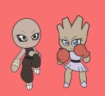  2020 3_claws 3_toes angry_eyes anthro anthrofied arm_on_knee arm_on_leg arm_wraps arms_bent armwear baggy_clothing baggy_pants bald barefoot belt bent_leg bent_legs big_eyes black_belt black_eyes black_sclera blue_eyes bottomwear boxing_gloves breasts brown_body brown_bottomwear brown_clothing brown_pants brown_shirt brown_skin brown_topwear chibi claws closed_frown clothed clothing crouching digital_media_(artwork) duo evolutionary_family eyelashes featureless_hands feet female fighting_pose flat_chested footwear frown frowning_at_viewer generation_1_pokemon gloves grey_bottomwear grey_clothing grey_feet grey_footwear grey_shirt grey_shoes grey_skirt grey_topwear half-closed_eyes hand_on_chest handwear head_spikes hi_res hitmonchan hitmonlee humanoid light_armwear light_bottomwear light_clothing light_feet light_footwear light_shirt light_shoes light_skirt light_topwear light_wraps looking_at_viewer looking_away looking_forward martial_arts_uniform mouth_closed mouthless mythrica narrowed_eyes nintendo noseless on_one_leg orange_boxing_gloves orange_clothing orange_gloves orange_hands orange_handwear pants pink_background pokemon pokemon_(species) pokemon_humanoid pokemorph pose purple_bottomwear purple_clothing purple_feet purple_footwear purple_shirt purple_shoes purple_skirt purple_topwear red_background red_boxing_gloves red_clothing red_gloves red_hands red_handwear round_head shirt shoes simple_background skirt sleeveless sleeveless_shirt small_breasts spikes spikes_(anatomy) sportswear standing straight_leg tan_armwear tan_body tan_clothing tan_skin tan_wraps toe_claws toes topwear trans_(lore) trans_woman_(lore) white_claws white_eyes wide_stance wraps yellow_armwear yellow_clothing yellow_wraps 