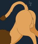  balls butt felid feline feral genitals hi_res leo_zodiac lion male mammal pantherine solo 