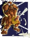  abs absurd_res accessory anthro arms_above_head athletic balls barefoot bdsm beast_(disney) beauty_and_the_beast belt biceps big_balls big_load big_muscles big_penis biped bodily_fluids body_hair bondage bound bovid bovine brown_body brown_fur brown_nose chain chest_tuft claws cock_and_ball_torture cock_ring cuff_(restraint) cum cumshot disney dragonslash dungeon ejaculation electricity erection eyes_closed fangs feet fur genital_fluids genital_torture genitals glowing hair handcuffs happy_trail hi_res horn huge_muscles humanoid humanoid_genitalia humanoid_penis jewelry lightning magic male mammal metal_cuffs muscular muscular_anthro muscular_male nude pecs penis penis_accessory penis_jewelry pinup pose pubes restraints runes shackles simple_background solo standing submissive submissive_male teeth toe_claws triceps tuft vein veiny_penis white_background 