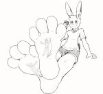  4_toes anthro feet foot_fetish foot_focus foot_play group hi_res human keromasou keromasou_(artist) lagomorph leporid male male/male mammal rabbit soles tattoo toes transformation trio 