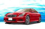  car mitsun_(nhw20-b) motor_vehicle nissan nissan_skyline nissan_skyline_v36 no_humans original red_car shadow vehicle_focus 