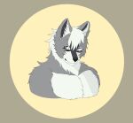  anthro canid canine canis daiki_(oc) grey_body hi_res icon lycan_oskari male mammal solo wolf 