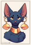  anthro azoomer better_version_at_source black_pupils domestic_cat ear_piercing ear_ring felid feline felis gold_(metal) hi_res looking_at_viewer male mammal piercing pink_inner_ear pink_nose portrait pupils ring_piercing signature solo yellow_sclera 