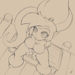  2023 box breasts cleavage clothed clothing container female genie hair harbor hi_res humanoid humanoid_pointy_ears long_hair not_furry ponytail shantae shantae_(series) sitting sketch solo wayforward zframe 