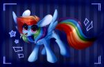  2023 big_ears blue_body blue_feathers blue_fur chest_tuft chipallinochips cutie_mark digital_media_(artwork) equid equine feathered_wings feathers female feral friendship_is_magic fur hair hasbro hi_res mammal multicolored_hair multicolored_tail my_little_pony open_mouth open_smile pegasus pink_eyes rainbow_dash_(mlp) rainbow_hair rainbow_tail smile solo spread_wings tail tuft wings 