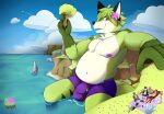  absurd_res bulge canid canine canis cliff dragon fish flower fox group hi_res macro male male/male mammal marine micro micro_on_macro mustelid nipples otter plant ravenwolford sea shark size_difference slightly_chubby tree water wolf 