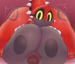  anthro autotitfuck big_breasts big_butt big_penis black_body black_breasts black_glans black_sclera bodily_fluids breast_grab breast_play breast_squish breasts butt claws dravite_(plushtrapboyuwu) freckles freckles_on_breasts front_view generation_3_pokemon genitals glans groudon gynomorph hand_on_breast hi_res huge_breasts huge_butt huge_penis huge_thighs humanoid_genitalia humanoid_penis intersex legendary_pokemon looking_at_viewer masturbation multicolored_body nintendo nipples non-mammal_nipples penetration penile penile_masturbation penile_penetration penis penis_between_breasts plushtrapboyuwu pokemon pokemon_(species) presenting presenting_breasts presenting_penis raised_tail red_background red_body reptile scalie sex sharp_claws simple_background smile solo spiked_tail spikes spikes_(anatomy) squish sweat sweatdrop sweaty_breasts sweaty_butt sweaty_legs sweaty_thighs tail thick_penis thick_thighs throbbing throbbing_penis titfuck twitching two_tone_body wide_hips yellow_eyes 