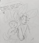  anthro big_ears blush dialogue duo eeveelution female generation_4_pokemon generation_6_pokemon glaceon hand_holding hi_res inktober knot lucky_lucarios male male/female nintendo phone pokemon pokemon_(species) romantic romantic_couple sketch surprise sylveon 