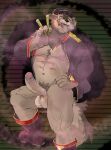  another_eidos_of_dragon_vein_r anthro canid canine canis cigar clothing domestic_dog erection gordov hat headgear headwear hi_res lai_ju male mammal pantsless smoke smoke_from_mouth solo uniform 