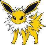  2010 3_toes ambiguous_gender black_body black_eyes cheek_tuft digitigrade eeveelution facial_tuft feet feral fur generation_1_pokemon hi_res jolteon mammal mane nintendo official_art on_model pokemon pokemon_(species) pupils quadruped solo standing toes tuft unknown_artist white_body white_fur white_pupils yellow_body yellow_fur 