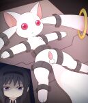  animal_genitalia animal_penis balls bound duo female feral fur genitals hi_res homura_akemi human incubator_(puella_magi) km-15 kyubey mahou_shoujo_madoka_magica male mammal penis puella_magi red_eyes 