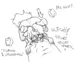  anthro bodily_fluids clothing cum cum_in_mouth cum_in_throat cum_inside deep_throat duo equid equine eyewear female forced genital_fluids glasses group hasbro horse kneeling kumakum legwear logical_leap male male/female mammal my_little_pony oral pushing_down recording sketch stockings text traditional_media_(artwork) trio 