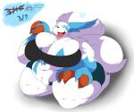  &lt;3 2022 6:5 anthro belly big_breasts biped bottomwear breasts castdraws claws clothed clothing digital_media_(artwork) fangs female generation_3_pokemon hi_res huge_breasts huge_thighs looking_at_viewer navel nintendo overweight overweight_anthro overweight_female pokemon pokemon_(species) shiny_pokemon simple_background smile solo teeth thick_thighs topwear wide_hips zangoose zangoose_day 