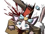  axe blood blood_splatter bodily_fluids crying death decapitation domestic_cat felid feline felis female feral gore hi_res league_of_legends mammal ragdoll_cat riot_games snuff solo tears yuumi_(lol) yuumisocute 