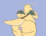  anthro belly big_belly butt cute_expression delivery_(commerce) delivery_employee dragon dragonite generation_1_pokemon guilty hi_res looking_back mail mailbag male nintendo overweight pokemon pokemon_(species) postal_carrier postal_delivery presenting presenting_hindquarters slightly_chubby solo wings xackert_18 