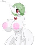  &lt;3 big_breasts bouncing_breasts breasts female gardevoir generation_3_pokemon hi_res looking_at_viewer nintendo pokemon pokemon_(species) shmeepo simple_background smile solo thick_thighs white_background 
