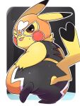  anthro clothing cosplay_pikachu_(costume) dorobo_39 female generation_1_pokemon hi_res mask nintendo pikachu pikachu_libre pokemon pokemon_(species) solo tail 