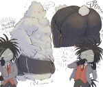  abs animal_ears ass bara bear_boy bear_ears bear_tail black_hair black_male_underwear blush bouncing_ass bouncing_bulge boxer_briefs bulge from_side furry furry_male furry_with_furry hamunosuke_(buta5kawa) highres huge_ass large_pectorals male_focus male_underwear motion_lines multiple_views muscular muscular_male nipples odd_taxi pants pectorals profile sekiguchi_(odd_taxi) short_hair shy size_difference strongman_waist tail track_pants translation_request underwear white_fur yano_(odd_taxi) yaoi 