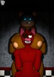  animatronic aroused big_breasts big_chest breasts duo female five_nights_at_freddy&#039;s foxy_(fnaf) freddy_(fnaf) hi_res machine male male/female nightbotgrey robot scottgames 