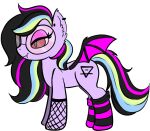  bat_pony clothing dashytrash eclipse_starlight equid equine fan_character female hasbro hi_res horn kandipop mammal membrane_(anatomy) membranous_wings my_little_pony shape_shifter simple_background solo thick_thighs wings 