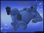  02bear 5_toes absurd_res anthro anus ball_tuft balls bear bubble chubby_male claws colored eyebrows fangs feet flaccid fluffy foreskin garo_(artist) genitals hi_res humanoid_genitalia looking_away lying male mammal nipples on_back pawpads paws pecs penis perineum pinup polar_bear pose pubes raised_leg shaded simple_background smile snout solo speech_bubble tail teeth thick_eyebrows thick_penis toes tuft ursine 