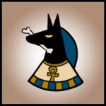  animated ankh anthro anubian_jackal anubis bone canid canine canis chewing deity egyptian_mythology humor inonibird jackal low_res male mammal middle_eastern_mythology mythology thumbnail 