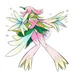  1girl digimon digimon_(creature) fairy finalelysion flower full_body lilamon monster_girl petals plant_girl simple_background solo white_background 