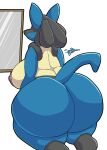  breasts butt generation_4_pokemon hi_res hyper lucario nintendo pokemon pokemon_(species) snekkobean thick 